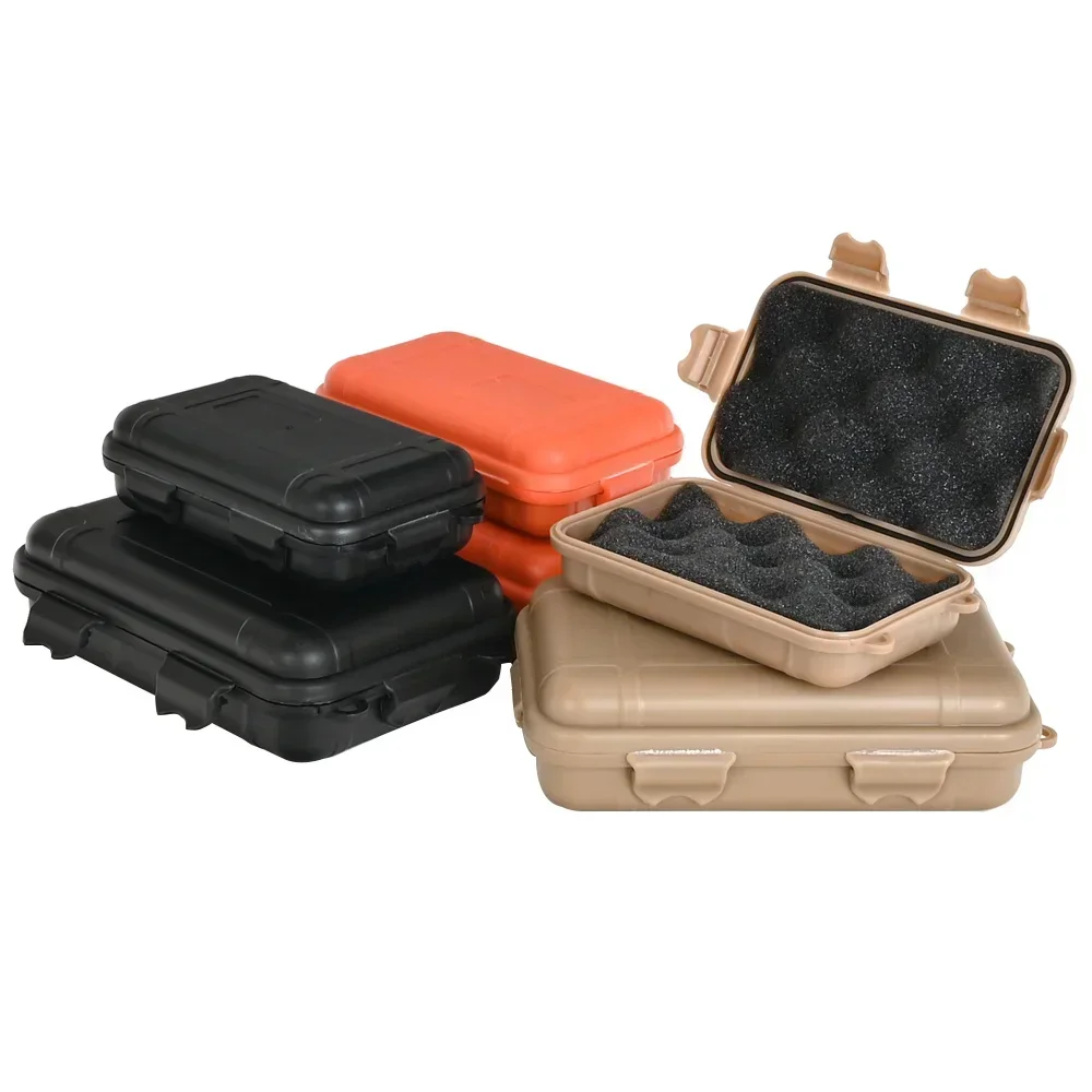 

Small Waterproof Case Storage Tool Box Hard Case Organizer Outdoor Container Mini Plastic Briefcase Camp Fish