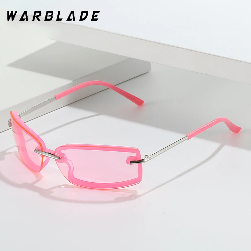 

2023 New Y2K Candy Color Rectangle Punk Sunglasses Fashion Sports Punk Driving Shades UV400 Men Trending Blue Green Sun Glasses