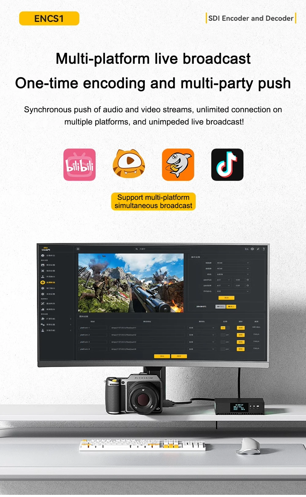 Link Pi ENCS1 3G-SDI Video Codec Encoder NDI Decoder 2GB RAM 8GB EMMC 4K 1080P S