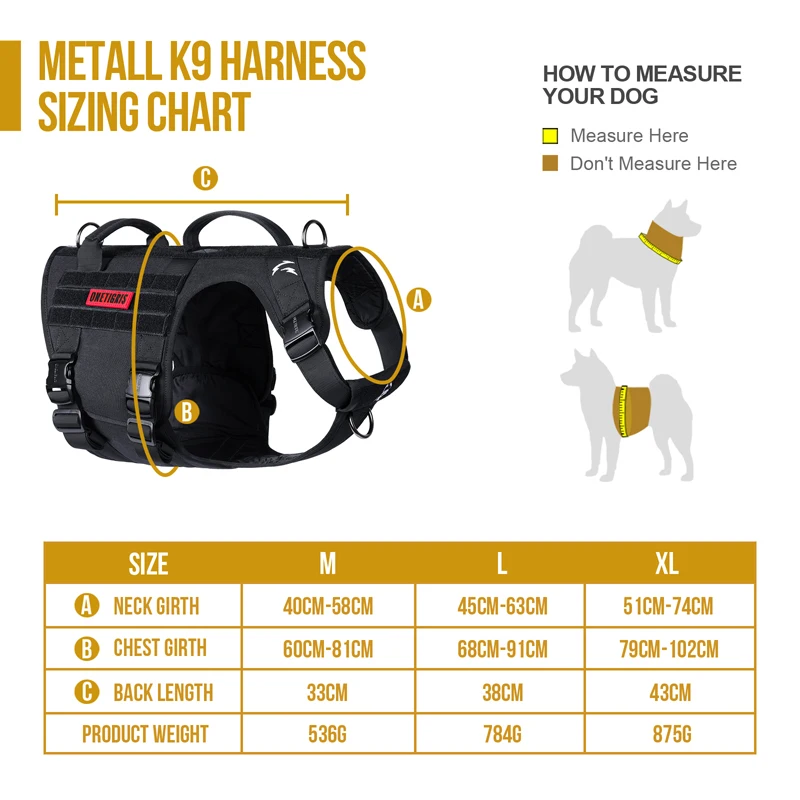 Harness Sizing – Team K9