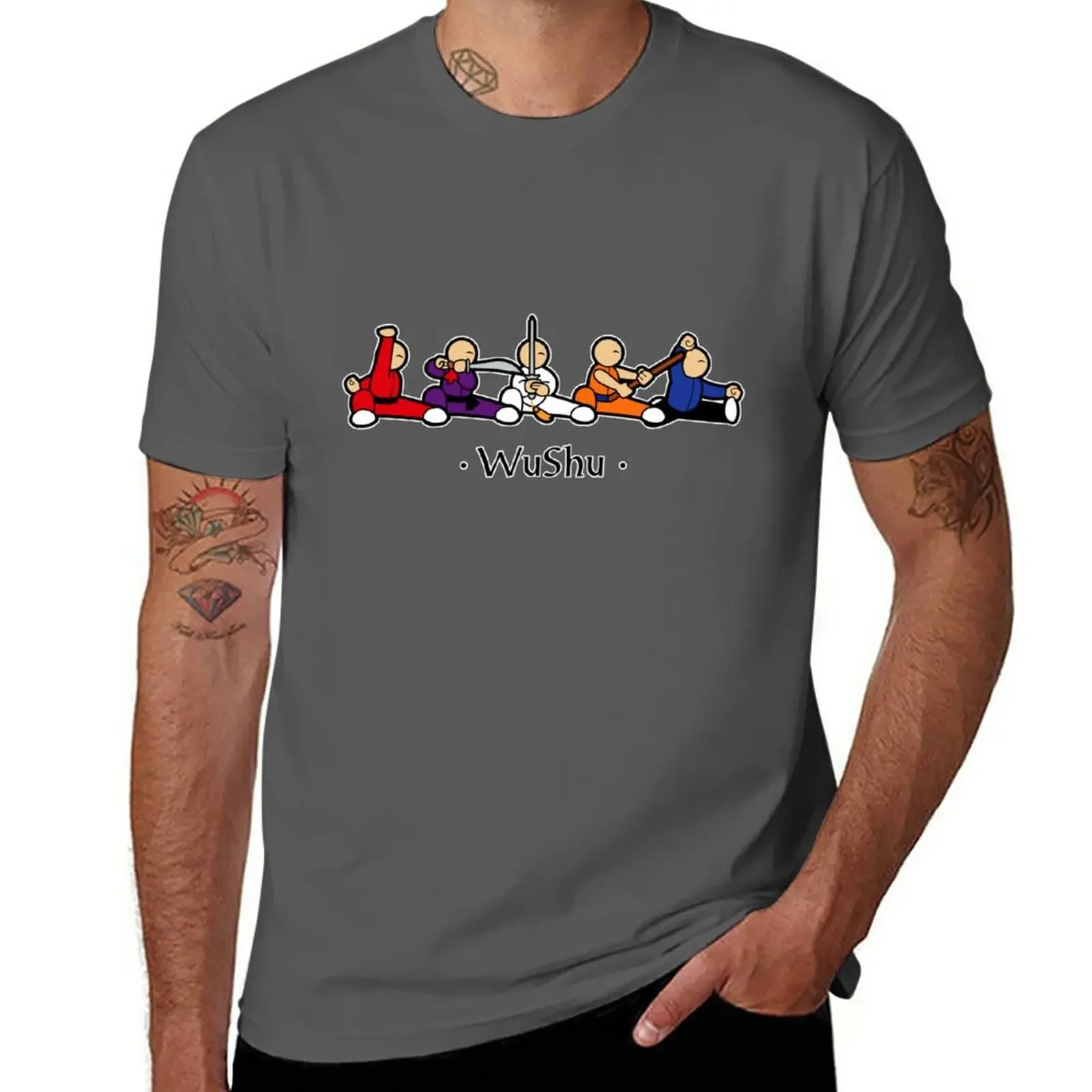 Minifu: Wushu Lineup T-Shirt Cute Top Sublime Mens Divertenti Magliette