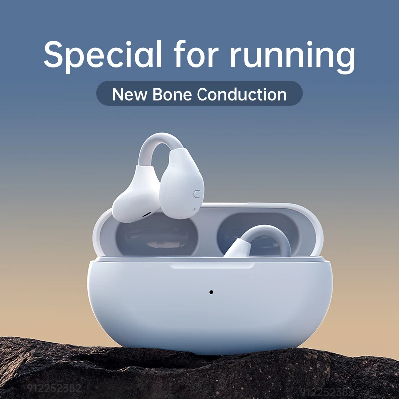 

Wireless Ear Clip Bone Conduction Headphones For Ambie Sound Earcuffs Ear Headphone Ear Hook Bluetooth 5.3 Ebuds Sport Headsets