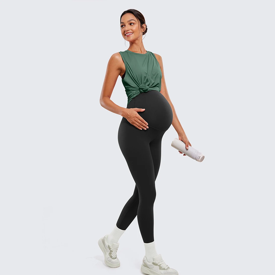 Women's Maternity Leggings 25" Butterluxe Over The Belly Buttery Soft Workout Activewear Yoga Pregnancy Pants Sport