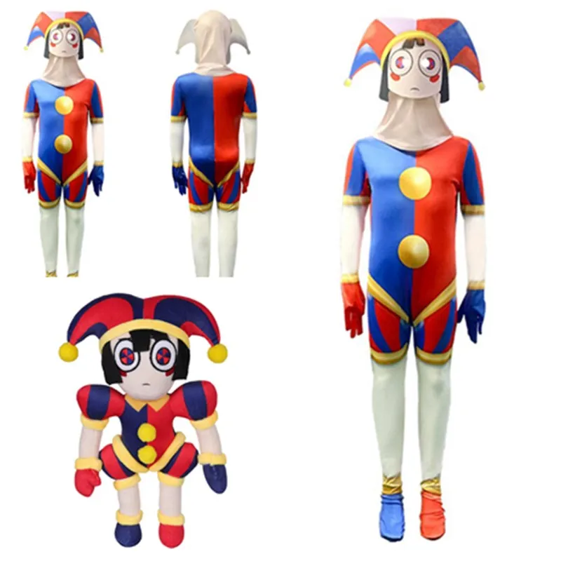 

The Amazing Cos Digital Circus Pomni Cosplay Costume Kids Children Jumpsuit Outfits Halloween Carnival Party Disguise Suit