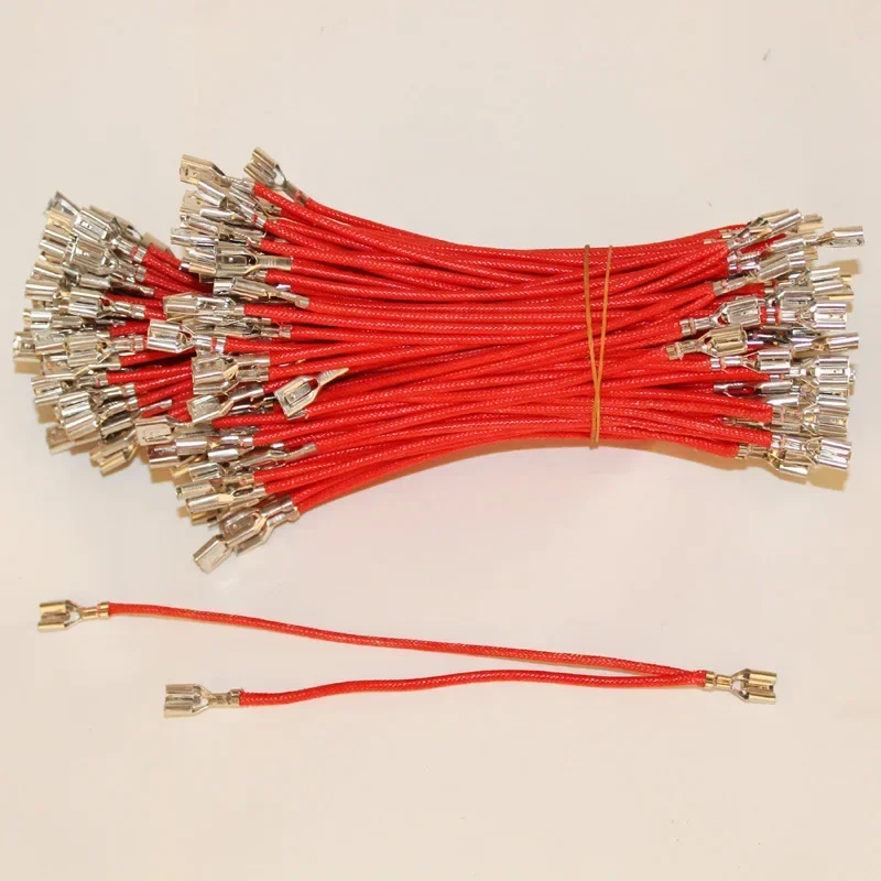 

100 Pcs Terminal Wire Processing 250 Electronic Wire with Lock Terminal Wire 6.3 Spring Insertion Self-locking Terminal Wire