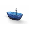 1750x785x640mm Oval Resin Ripple Bathtub Freestanding Floor Mounted Navy Blue Tansparent Tub BV001-3 1