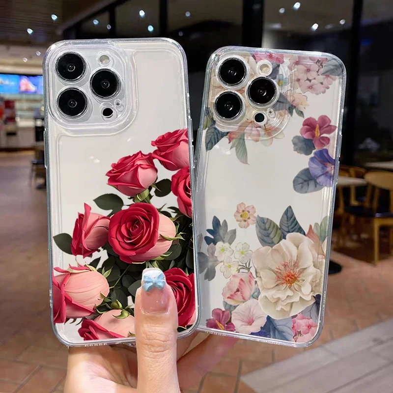 Vintage Flower Lily Hibiscus Soft Phone Case Cover