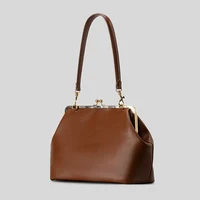Mode grande pochette Kisslock pour femmes concepteur pince coquille femmes sacs à bandoulière de luxe en cuir Pu souple couleur rose sacs à main 5