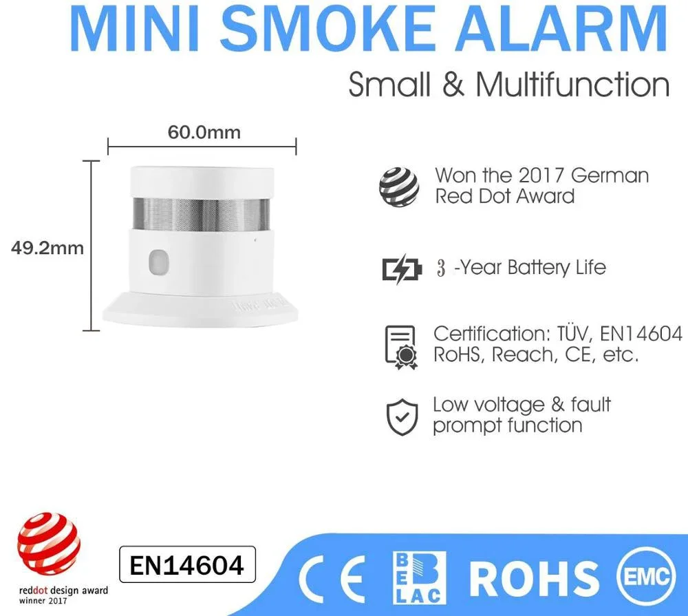 HEIMAN Zigbee Smoke Detector Smart Home system 2.4GHz High sensitivity Safety Prevention Smoke Sensor