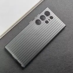 Ultra - Thin Metal Grating Pattern Phone Case - Titanium Gray Shockproof Matte Hard Cover - GalaxyS23Ultra(6.8