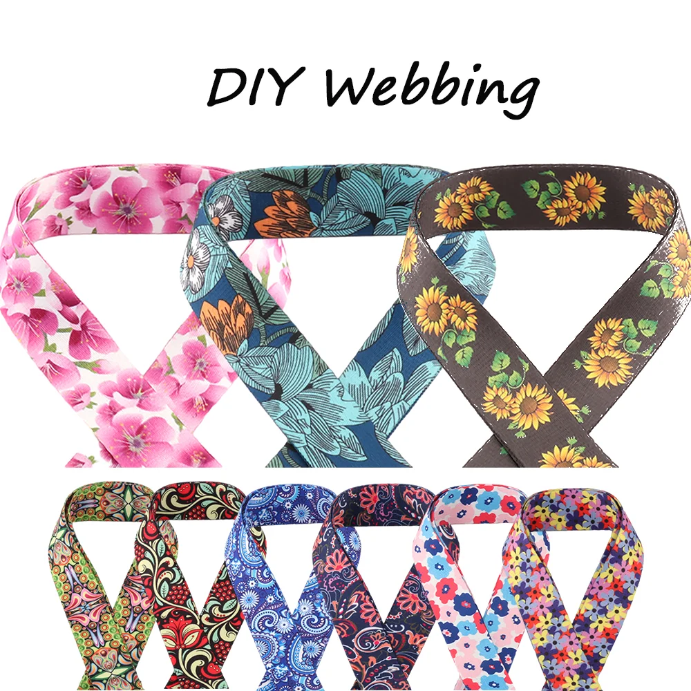 

5/10/20/50yards 50mm Nylon Webbing High Quality Printed Precision Weaving Bag Soft Replacement Belt Sewing DIY Accessories