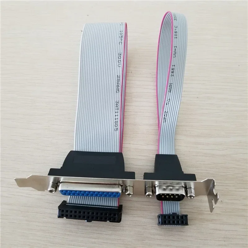 병렬 포트 프린터 LPT + RS-232 RS232 COM DB9 9 핀 직렬 케이블 코드 와이어 브래킷, DB25 25 25 핀, 30cm