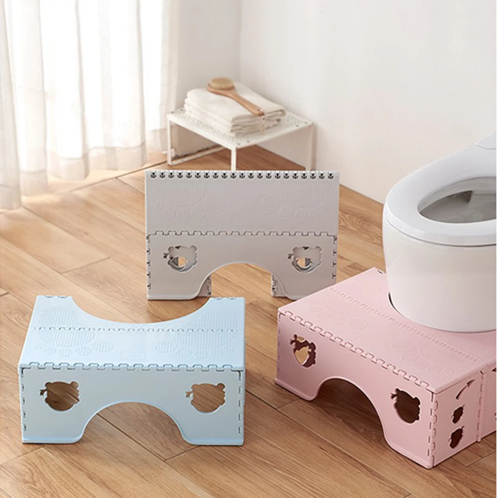 Toilet Squat Stool Step Stool Foldable Plastic Stool Portable Toilet Stool Plastic Folding Stool HouseholdBathroom Anti-skidStep StoolLow StoolStool StoolFor Childr