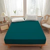 1pc solid color fitted sheet for bedroom 100%Polyeste Elastic Band Around bedding Fitted Sheet Only 30cm (excluding pillowcases) 1