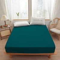 1pc solid color fitted sheet for bedroom 100%Polyeste Elastic Band Around bedding Fitted Sheet Only 30cm (excluding pillowcases) 1