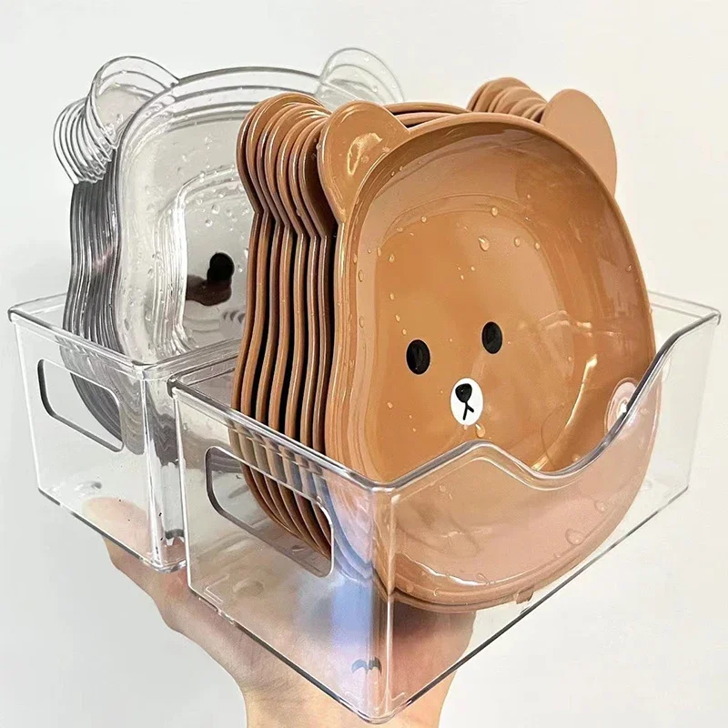Little Bear Dinner Plate Cartoon Shape Desktop Trash Tray Snack Food Residue Fruit Plate