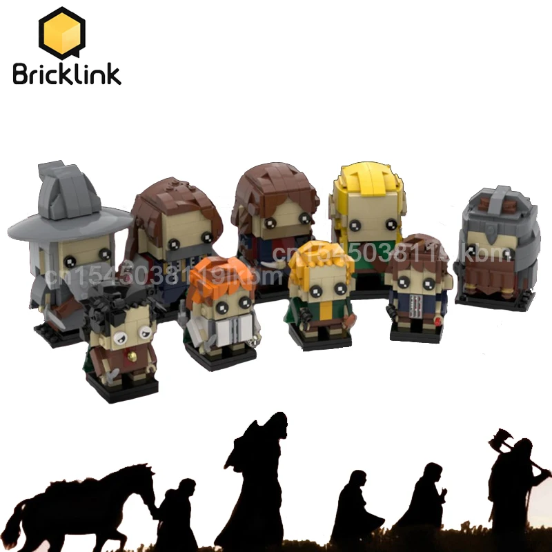 Bricklink Classics Movie Figures Fellowship King Of Rings Expedition Team Brickheadz Set Building Blocks Toys For Children Gift