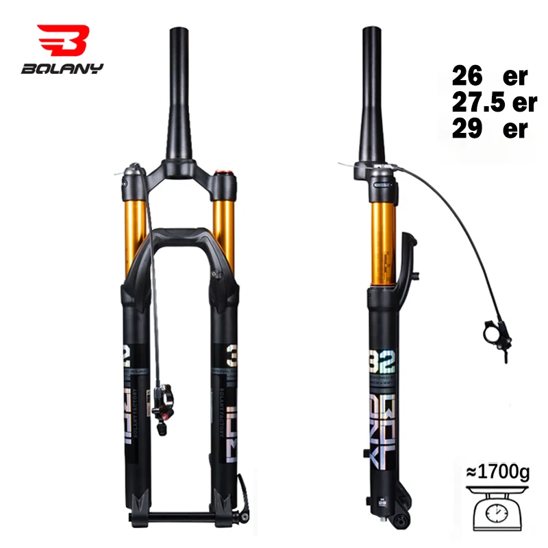 Bolany Mtb Bicycle Fork Supension Air 26/27.5/ 29er Inch Mountain Bike