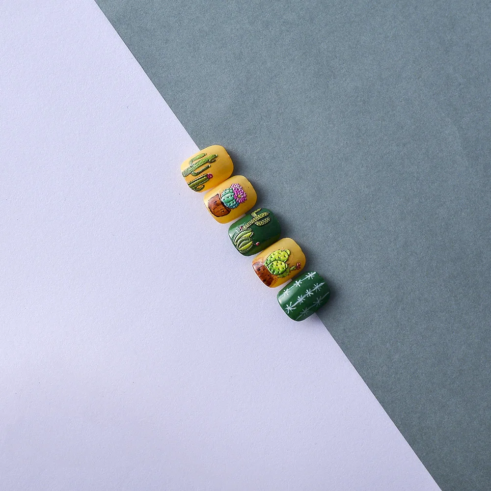 New Sticker for Nail Art 5d Embossed Customzied Plant Adhesive Sliders DIY Nail Art Accessories TS-091
