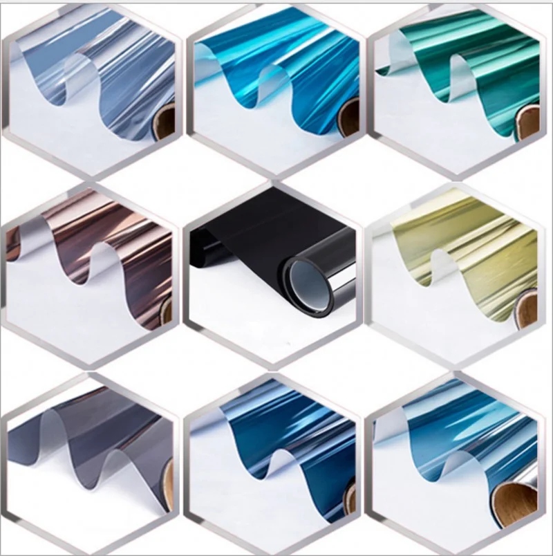 UV heat insulation film mirror film No glue Self-adhensive foil window sticker Removable solar home decor 80cmx5m