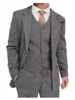 3 PiecesMen  Brown Herringbone Suit Formal Business Tweed Groom Tuxedo for Men Business/Wedding Men's Suit Jacket Vest Pants Set 2