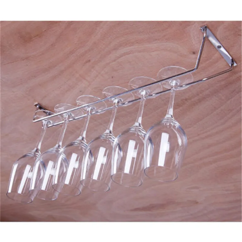 Red Wine Glass Goblets Hanger Racks Stainless Steel Shelving Organizer Upside Down Stemware Home Bar Pub Holders 2024 New 3