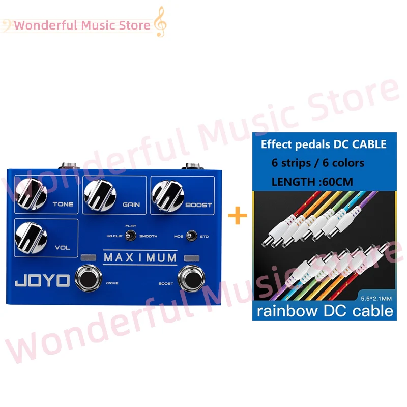 

JOYO R-05 Delivery Color DC Line Max Overdrive Pedal Guitar Effect Pedal Wild Overdrive Long Sustain Distortion Effect