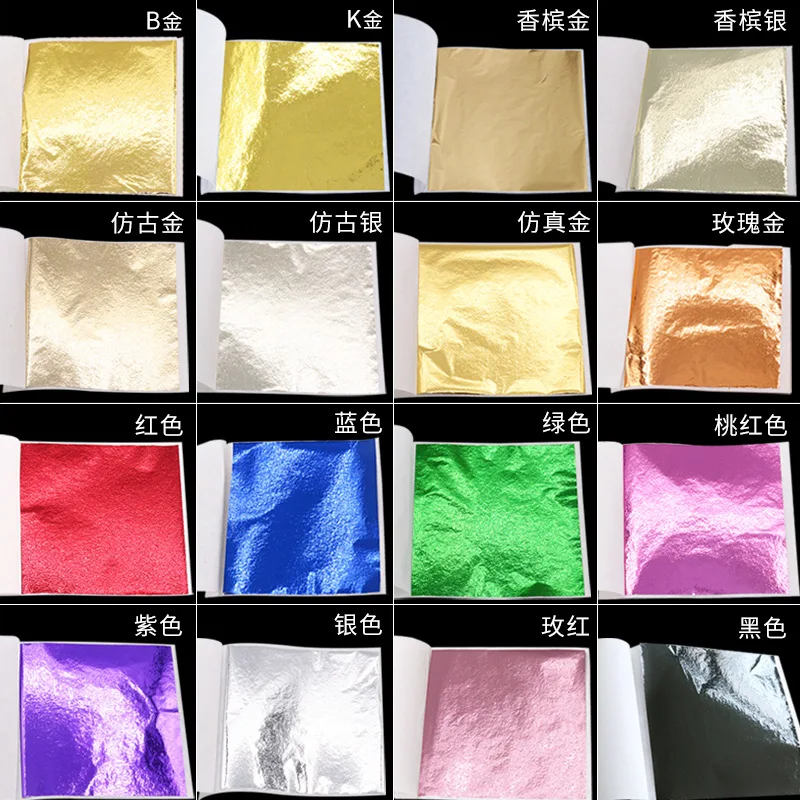 Gold Leaf Sheets Art Crafts Design Gold Foil Paper Craft 100 Sheets Gold Foil Leaf Craft