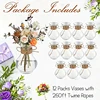 12PCS Transparent Plastic Vases Cute Tiny Flower Bulb Plant Containers Mini Hydroponic Plant Flowerpot Rustic Wedding Home Decor 1