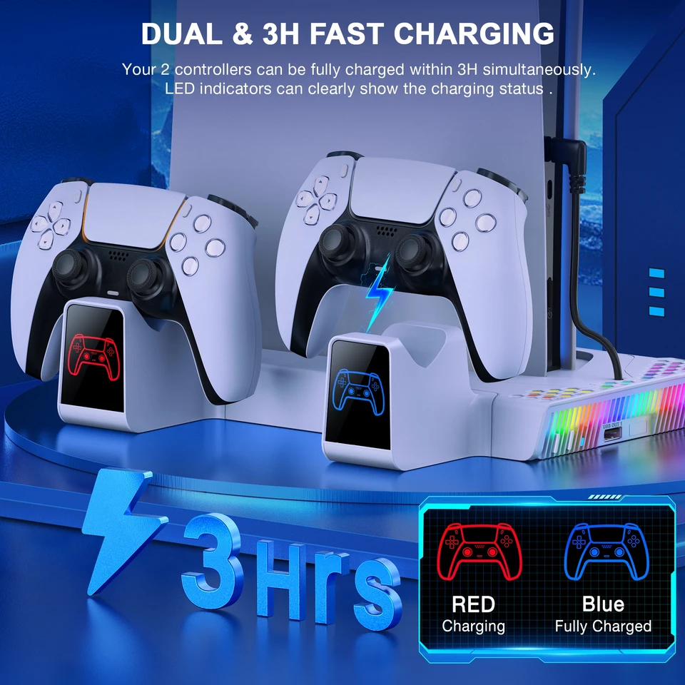 Labtec Supporto PS4 Con Ventola Di Raffreddaento E Stazione Di - Foto 5