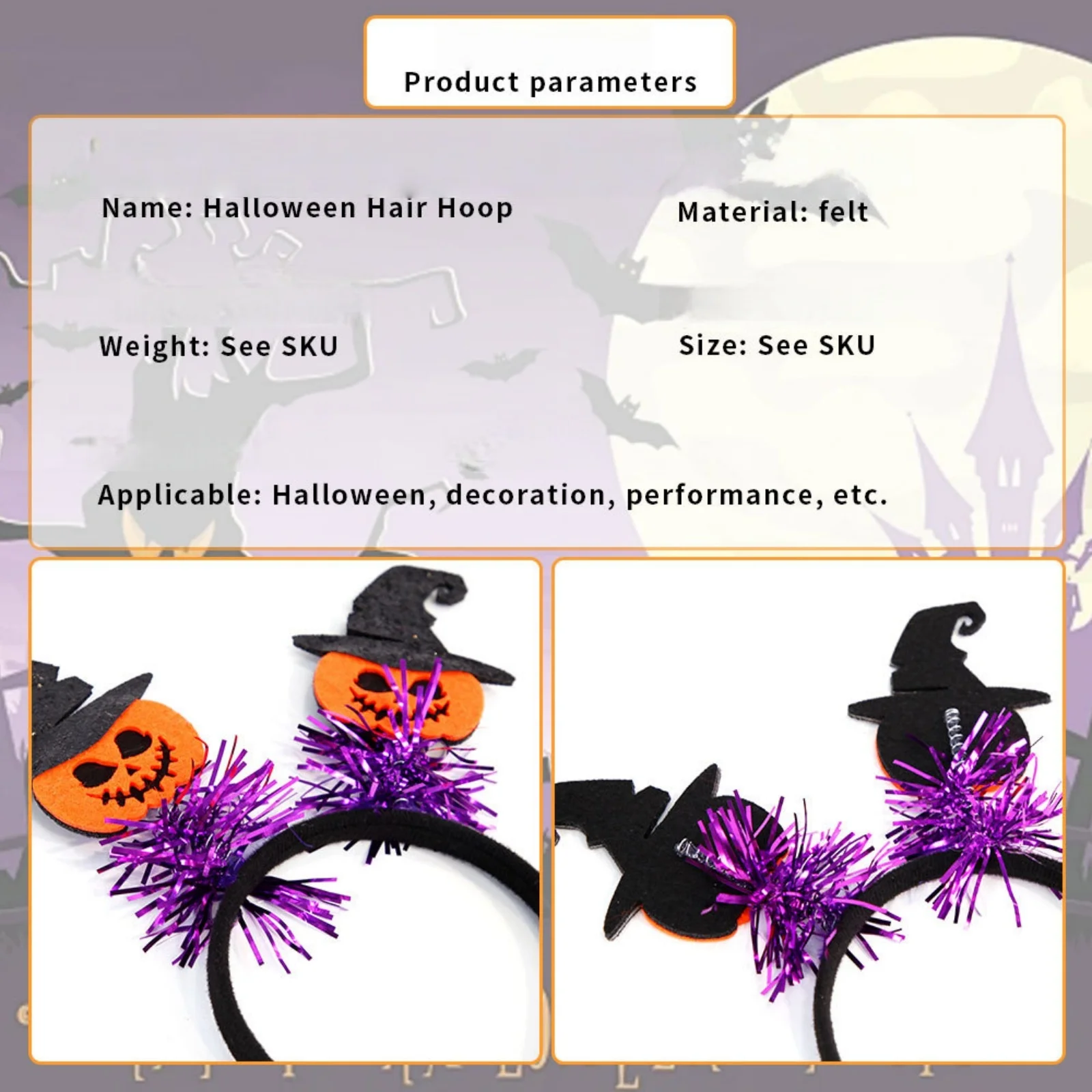 4PCS Halloween Children's Headbands Collection - 12 Styles With Spider, Bat, Cat Motifs, Perfect For Dress - Up