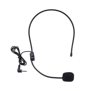 Mini microfono auricolare cablato da 3.5mm con cuffie per amplificatore vocale cuffie con microfono per la riduzione del rumore per riunioni di insegnamento