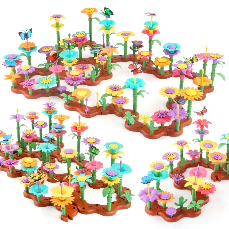 STEM Educational Flower Garden Building Toy for 3-7 Year Old Boys & Girls building blocks toys,educational garden toy
