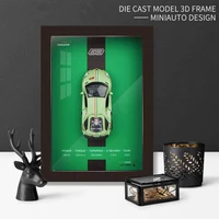 1:32 Photo Frame Version Alloy Metal Sports Car Model Simulation 3D Racing Car Hanging Painting Collection Kids Gifts Decoration 2