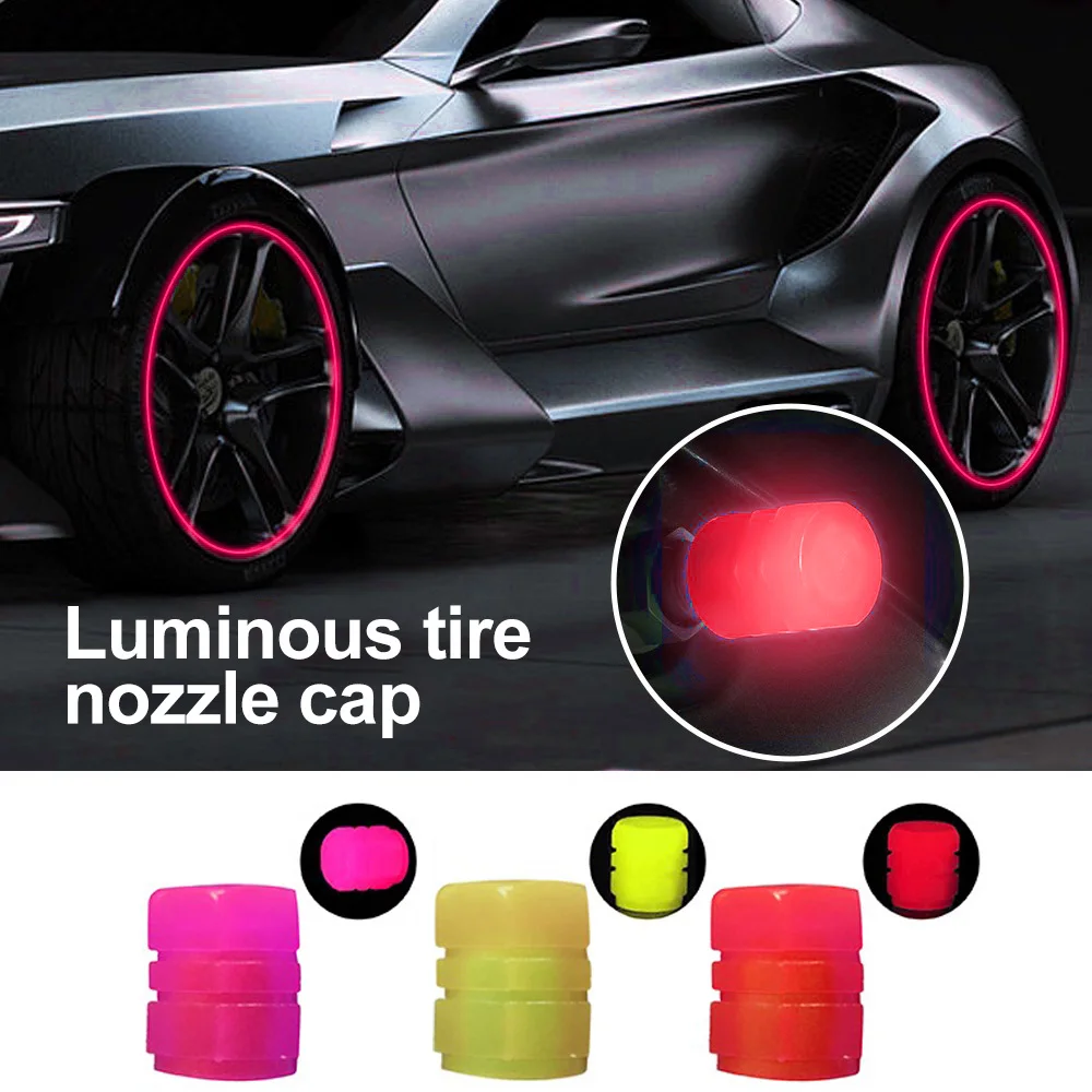 Universal Luminous Tire Valve Cap Car Wheel Hub Glowing Dustproof