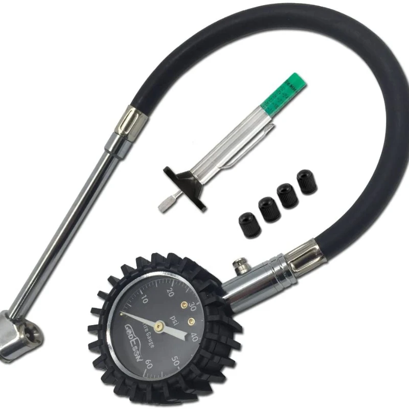 ATsafepro Heavy Duty Tire Pressure Gauge 60 Psi Glow in the Dark