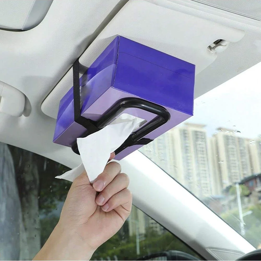 Car Paper Towel Organizer Creative Sunshade Clip-On Tissue Box Make Car Interior Stylish & Organized