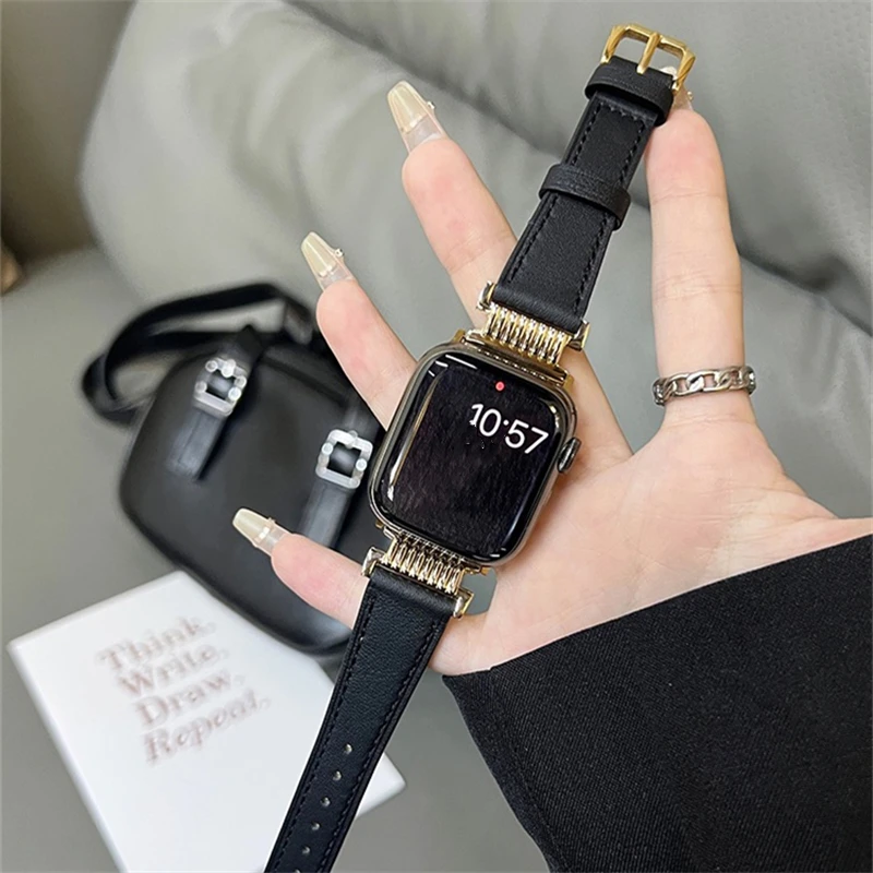 

Ремешок из натуральной кожи для Apple Watch 42 мм 38 мм 44 мм 40 мм 41 мм 45 мм 49