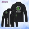 Men's Jacket Skoda Logo Printing Casual Baseball Jacket HipHop Outwear High Quality Spring Autumn Baseball Uniform Moto Jacket 3