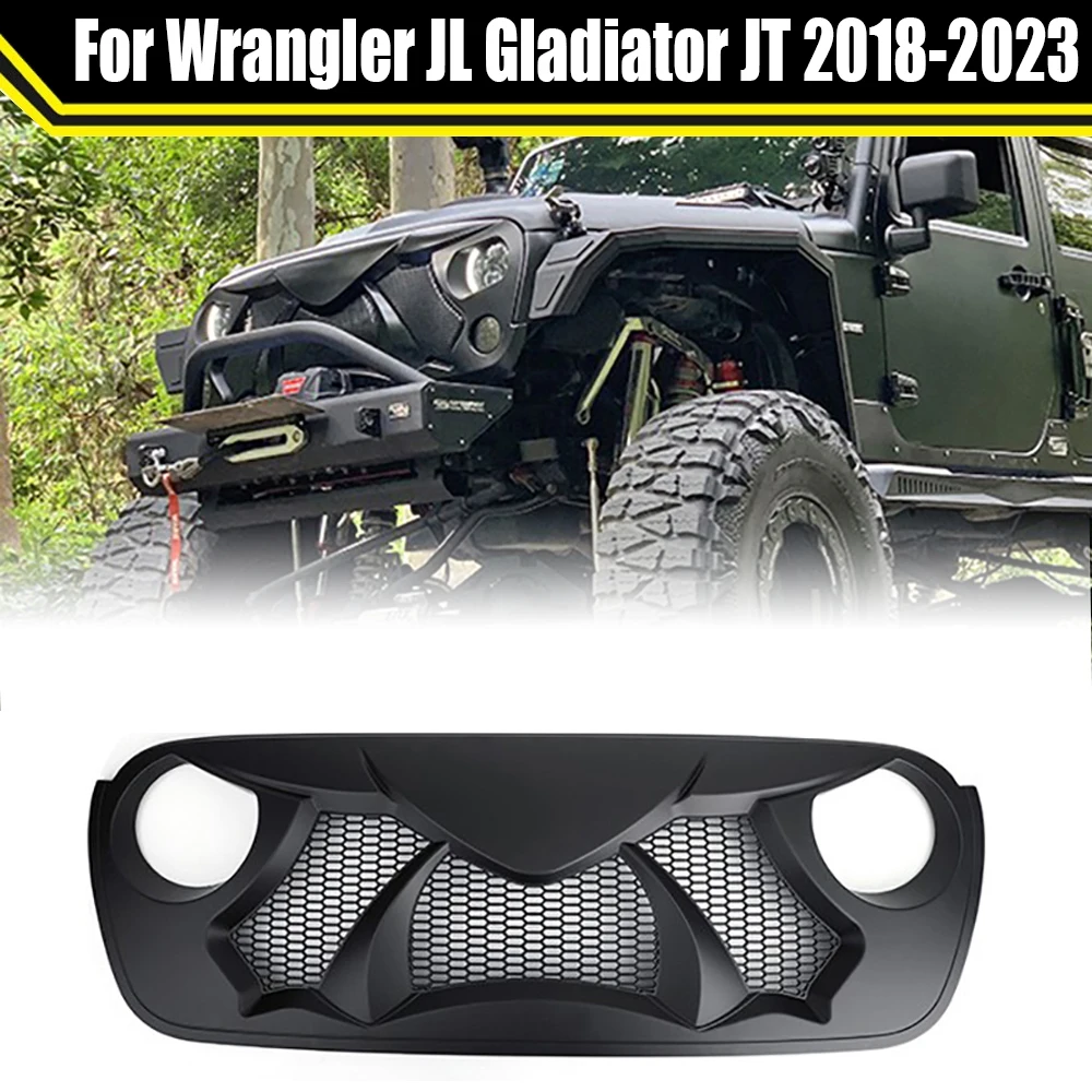 

ABS Offroad 4x4 Car Accessories Spedking Front Bumper Mesh Grille Racing Grills Fit For Jeep Wrangler JL Gladiator JT 2018-2023