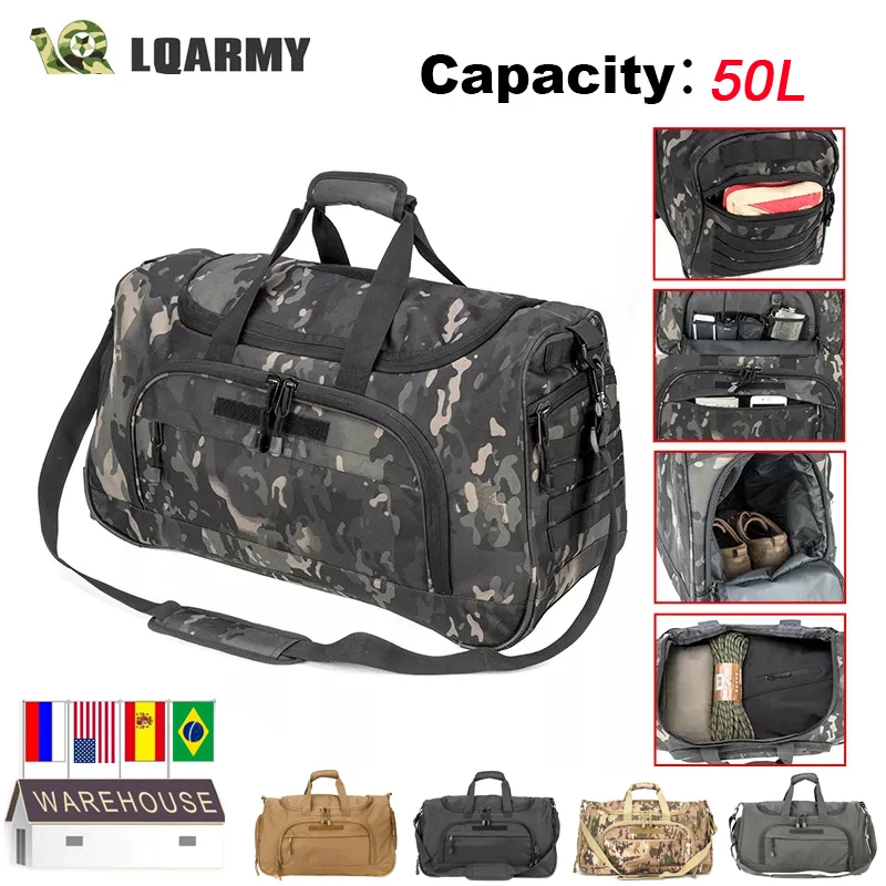 Waterproof Gym Bag Men Sports Travel Bags Military Tactical Duffle