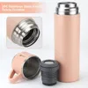500ml/16.9oz Stainless Steel Thermo Vacuum Insulated Bottle with Cup for Coffee Hot Drink and Cold Drink Water Flask Set 4