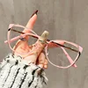 Brand Designer Retro Lady Cat Eye Myopia Glasses Women Fashion Metal Frame Anti Blue Light Computer Eyewear Graduation Glasses 2