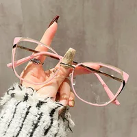 Brand Designer Retro Lady Cat Eye Myopia Glasses Women Fashion Metal Frame Anti Blue Light Computer Eyewear Graduation Glasses 2