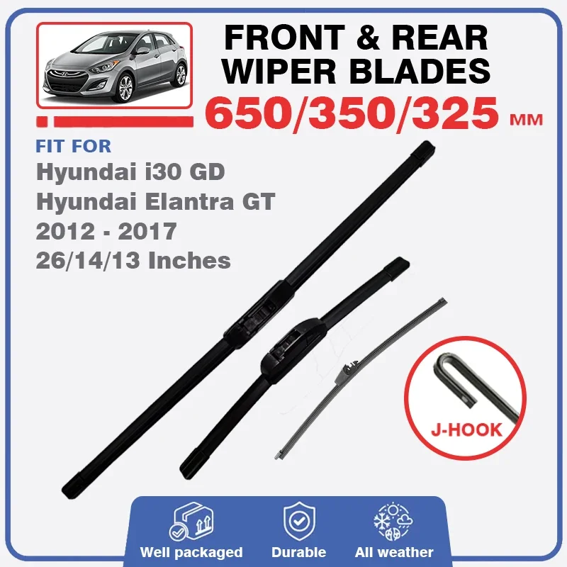 Für Hyundai i30 GD Elantra GT 2012 2013 2014 2015 2016 2017 Vorne Hinten Scheibenwischerblätter 26 "14" 13 "Windschutzscheibe Zubehör