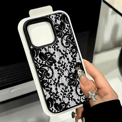 Elegant Lace Patterned Lychee Phone Case Cover - Galaxy S23 Ultra (2)