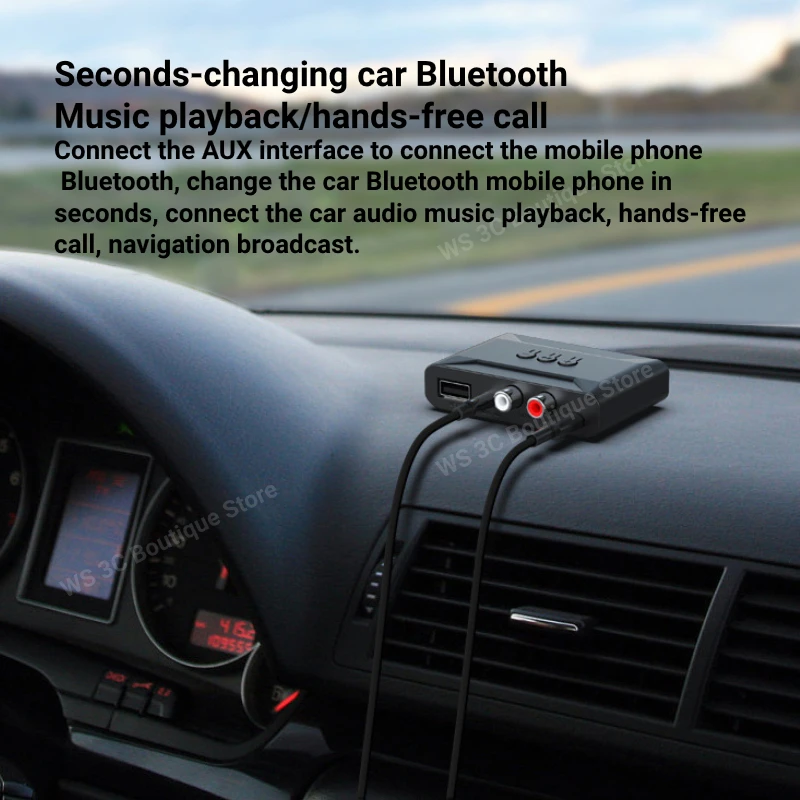 Bluetooth 5.4 Audio Receiver 3.5mm AUX RCA USB U-Disk Stereo Music Wireless Audio Adapter For PC TV Car Kit Speaker Amplifier bluetooth adapter bluetooth audio receiver audio adapter