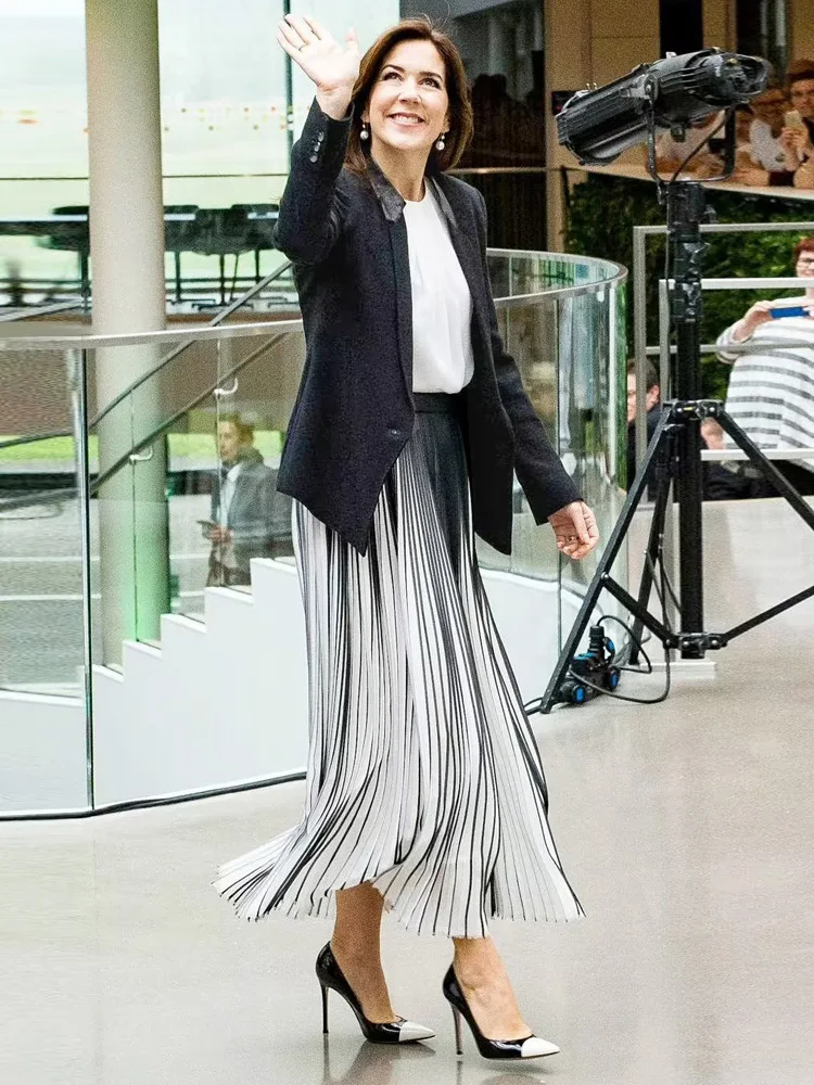 

Spring Autumn New High Quality Princess Designer Black Jacket Tops Casual Trousers Party Slim Elegant Chic Vintage Women's Sets