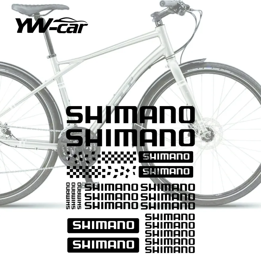 New Creativity 22pcs Kit Compatible for Shimano Bike Stickers Sunscreen Waterproof PVC Car Sticker