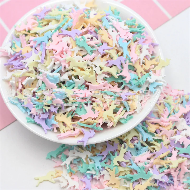 Colorful Unicorn Clay Slices 10/50g for DIY Crafts Filling Decoration Accessories thermoplastic clay
